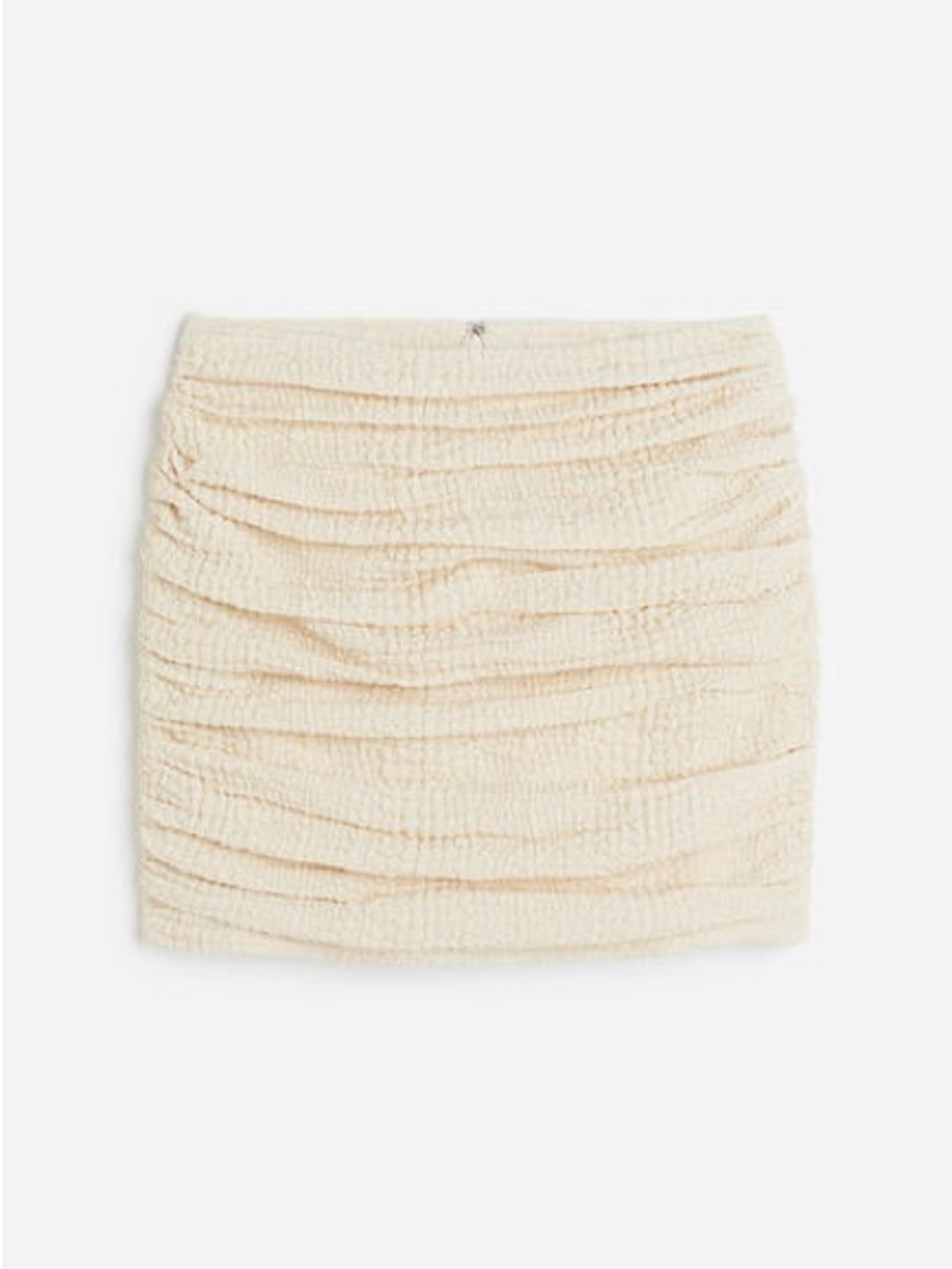 H&M Textured light beige draped Skirt